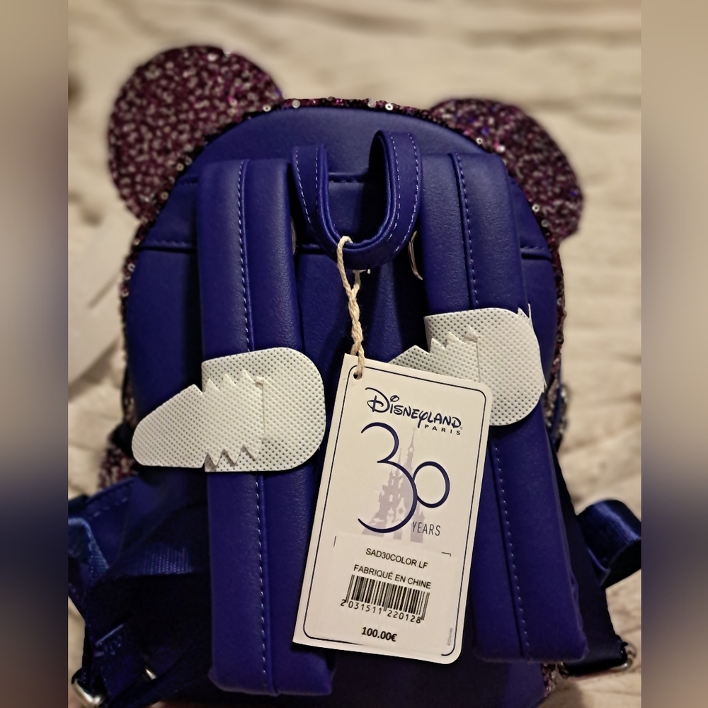 Disneyland Paris 30th Anniversary Loungefly Backpack (Rare) NWT - Picture 7 of 7